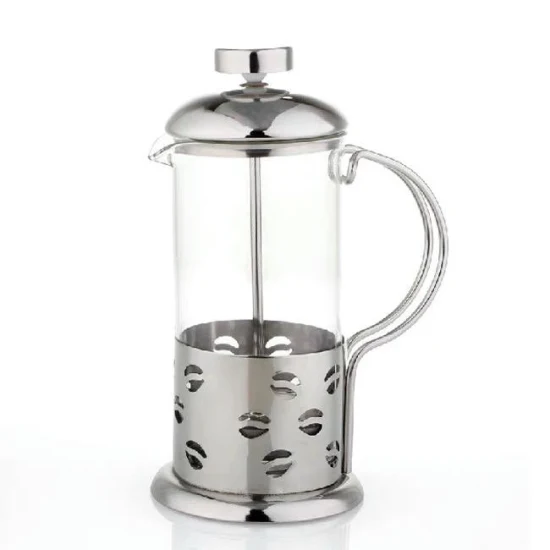 Caffettiere con caffettiera French Press in vetro e acciaio inossidabile