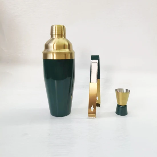 Kit barista Set di strumenti per barra di colore verde in acciaio inossidabile Set di shaker per cocktail